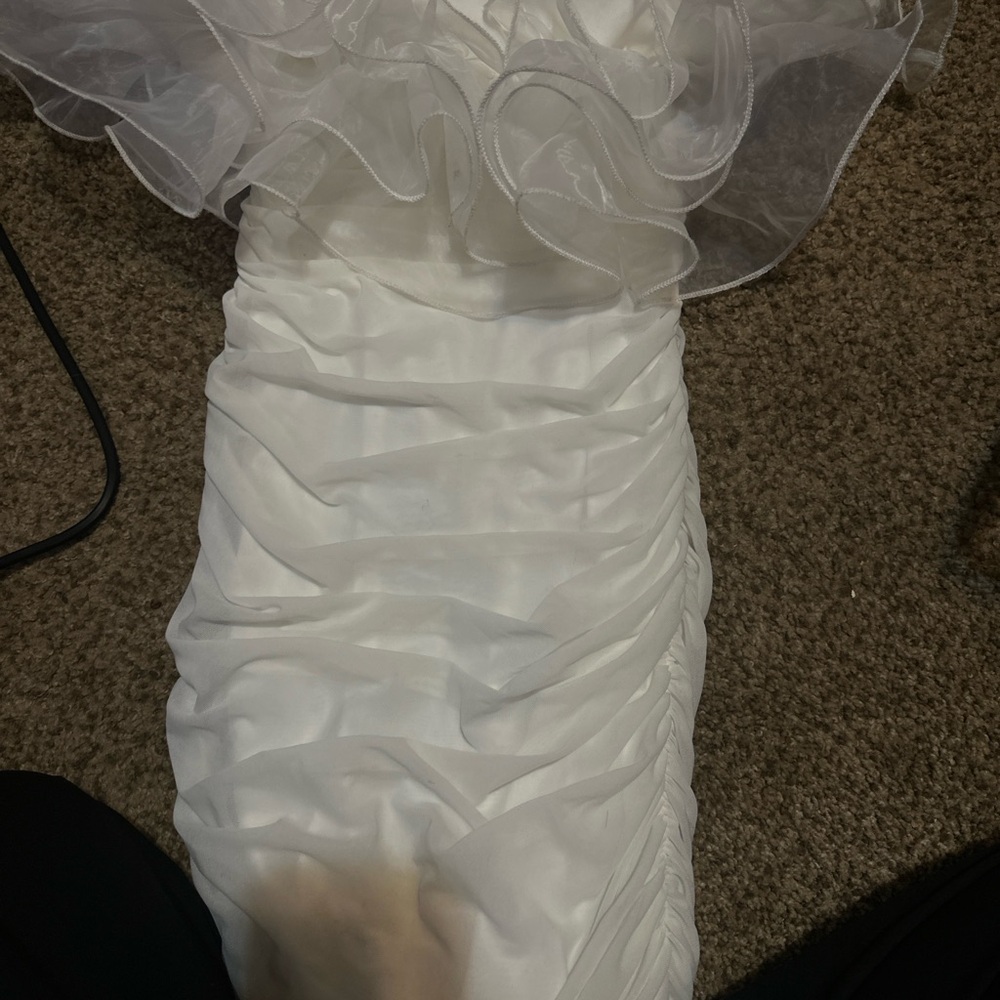 Fashion Nova White Layered Dress